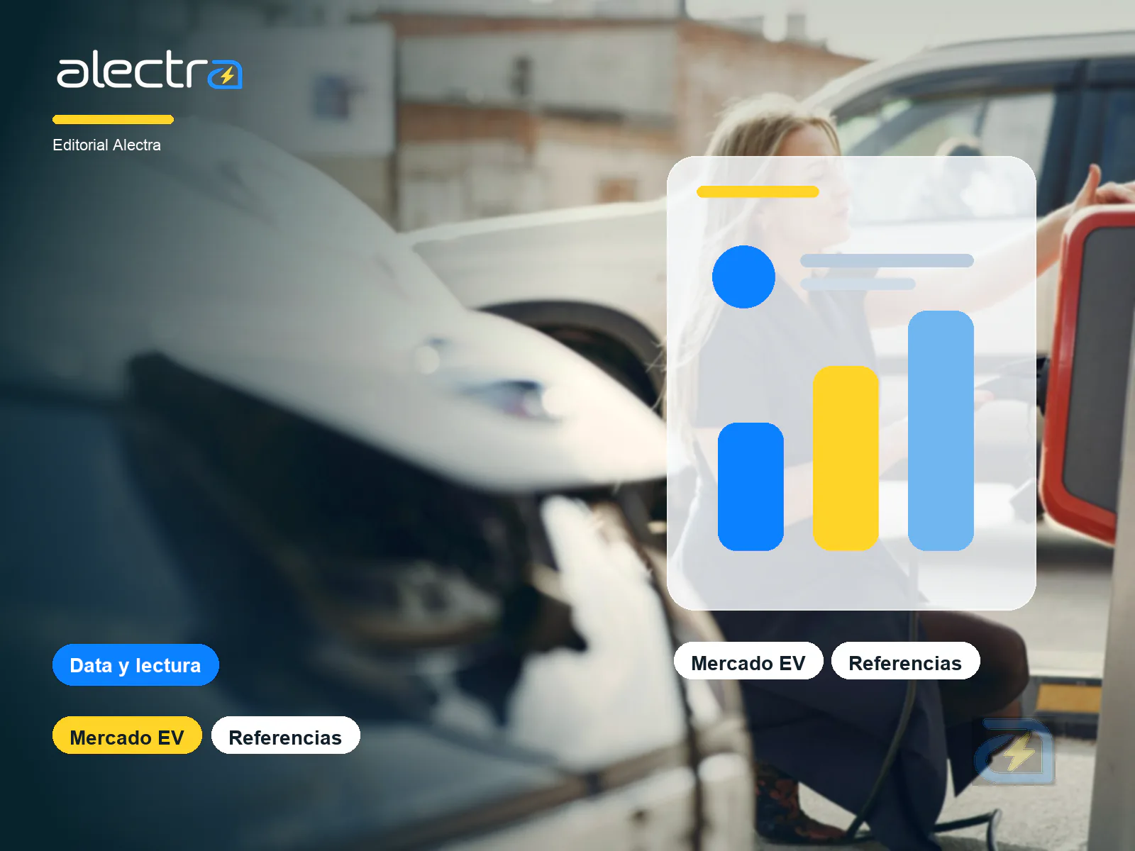 Ilustracion de adopcion de autos electricos en paises nordicos